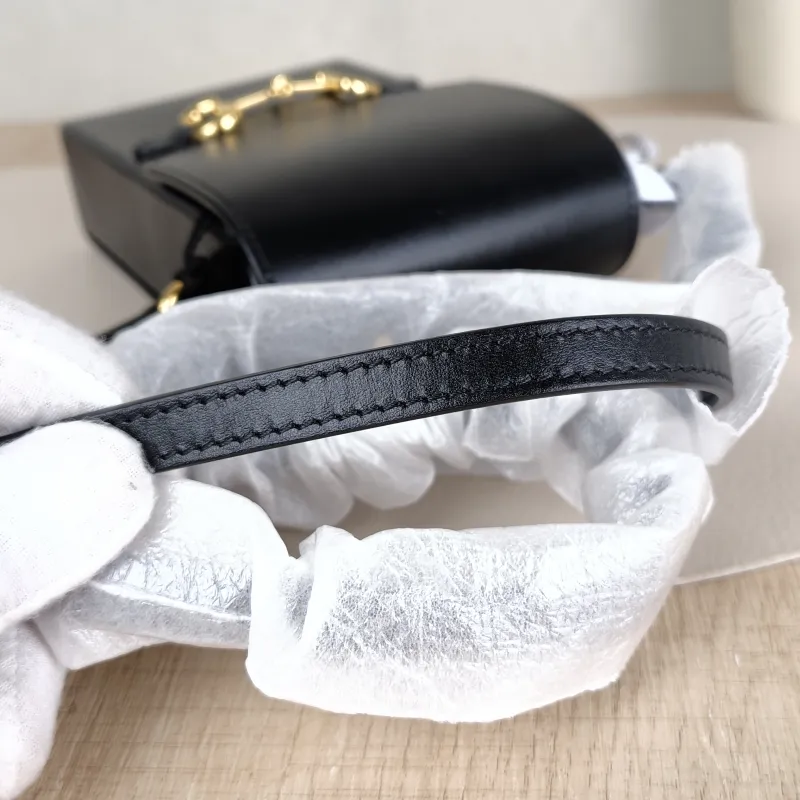 GUCCI Crossbody Bag Horsebit 1955Collection Mini Black Calfskinmini11.5 × 4 × 17 cm — detail view 10 of 10