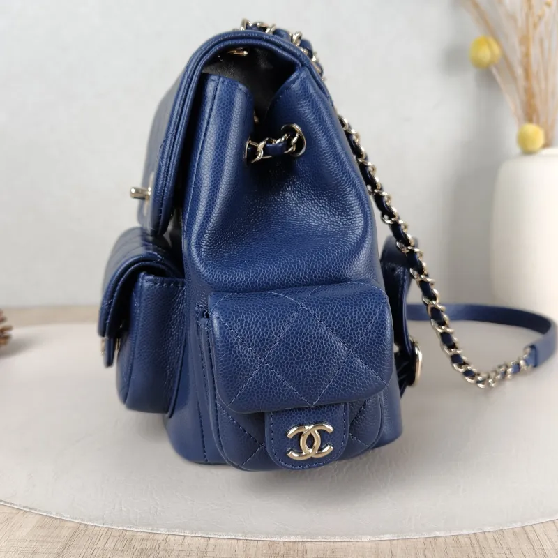 Chanel Backpack duma Navy Grained Calfskin Small 18 × 9.5 × 19 cm — detail view 9 of 15