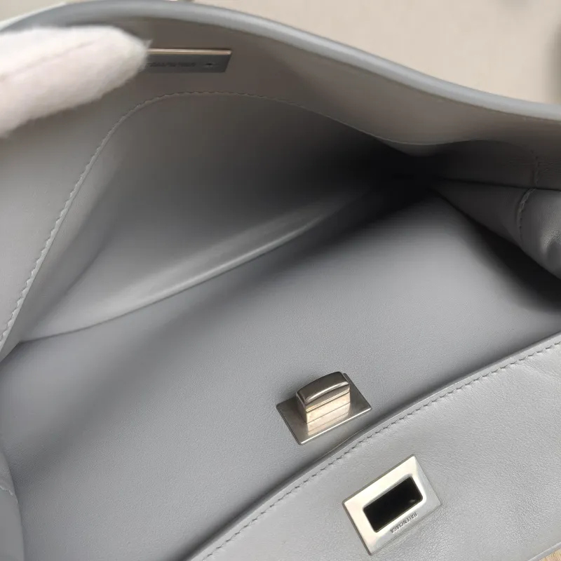BALENCIAGA Crossbody Bag RODEO Grey Calfskin Small 27 × 10 × 20 cm — detail view 7 of 12