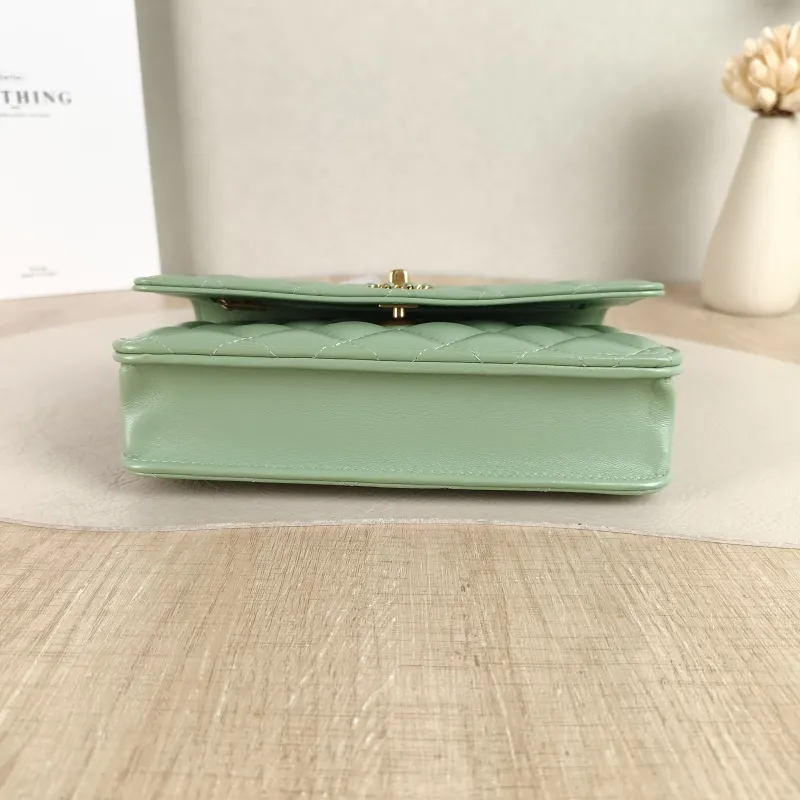 Chanel Crossbody Bag Edition woc Green Lambskin Mini 19.2 × 3.5 × 12.3 cm — cover view 2 of 6