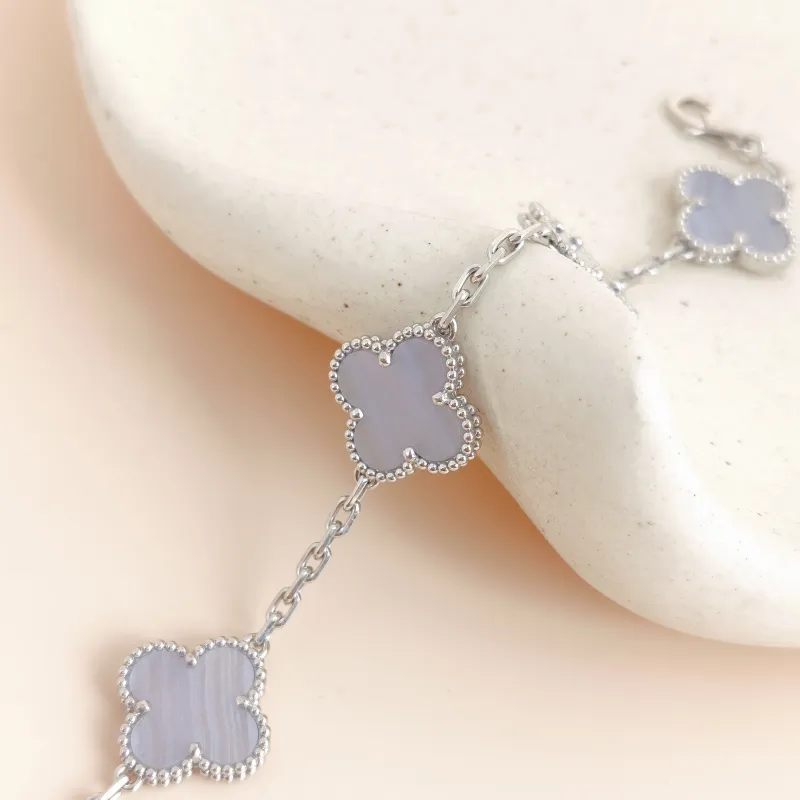 Van Cleef & Arpels Bracelet Alhambra Alhambra Collection Five-Motif Bracelet 18KW hite Gold Vintage Small17cm — cover view 5 of 10