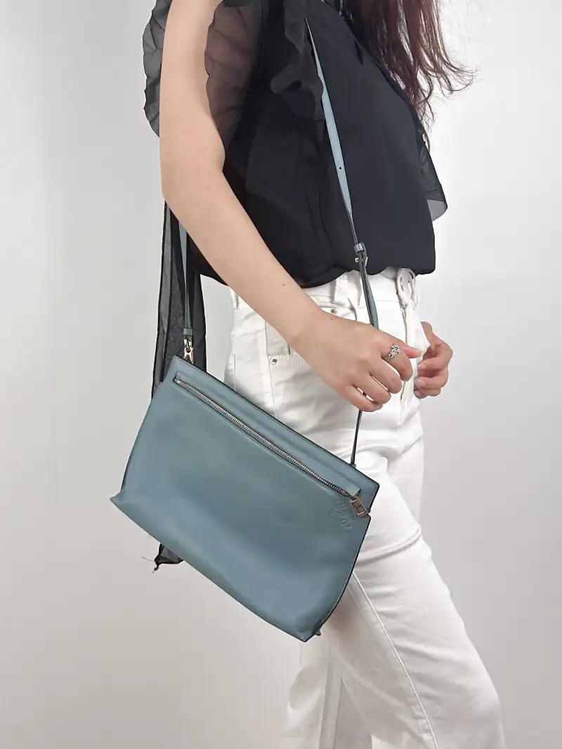 LOEWE Crossbody Bag Calfskin 32 × 5 × 21 cm — on-model view 2 of 2