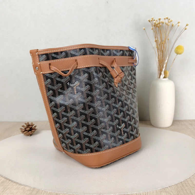 GOYARD Crossbody Bag Petit Flot Brown PVC Small 17 × 14.5 × 23 cm — cover view 3 of 5
