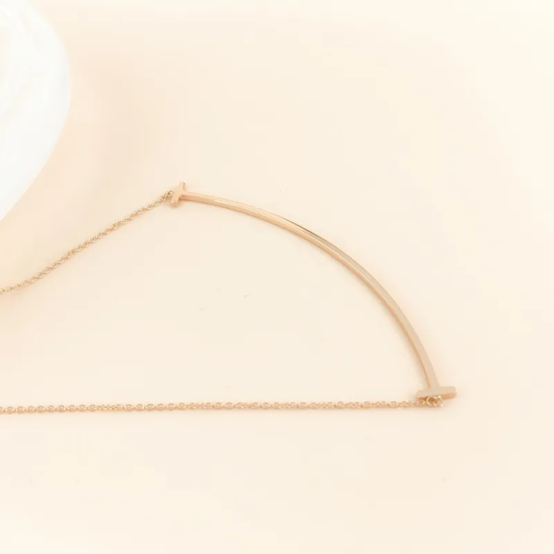 Tiffany&Co. Necklace T Collection Large Smile Necklace Gold 18k Large 45.5cm — cover view 3 of 8