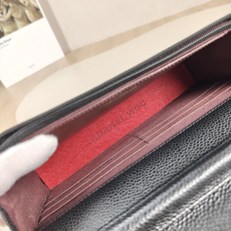 Chanel Crossbody Bag Classic Flap WOC CF WOCWOC Bag Black Grained Calfskinmini19.2 × 3.5 × 12.3 cm — detail view 9 of 13