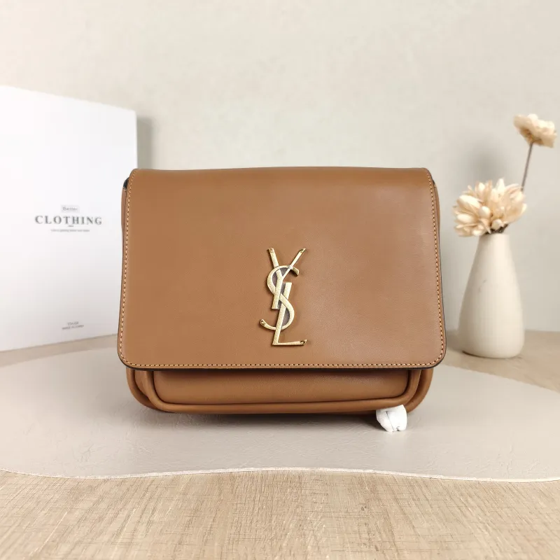 SAINT LAURENT Crossbody Bag Niki Besace Messenger Bag Caramel Calfskin Small 21.5 × 9.5 × 16 cm