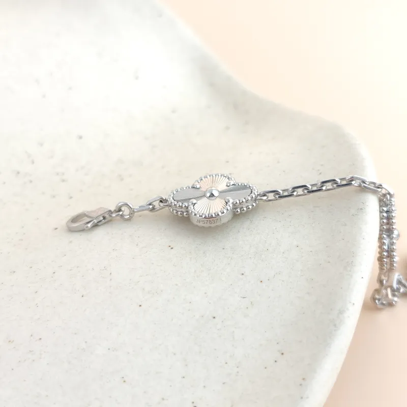 Van Cleef & Arpels Bracelet Alhambra Alhambra Collection Five-Motif Bracelet White Gold 18KW hite Gold Vintage Small 19cm — cover view 2 of 9