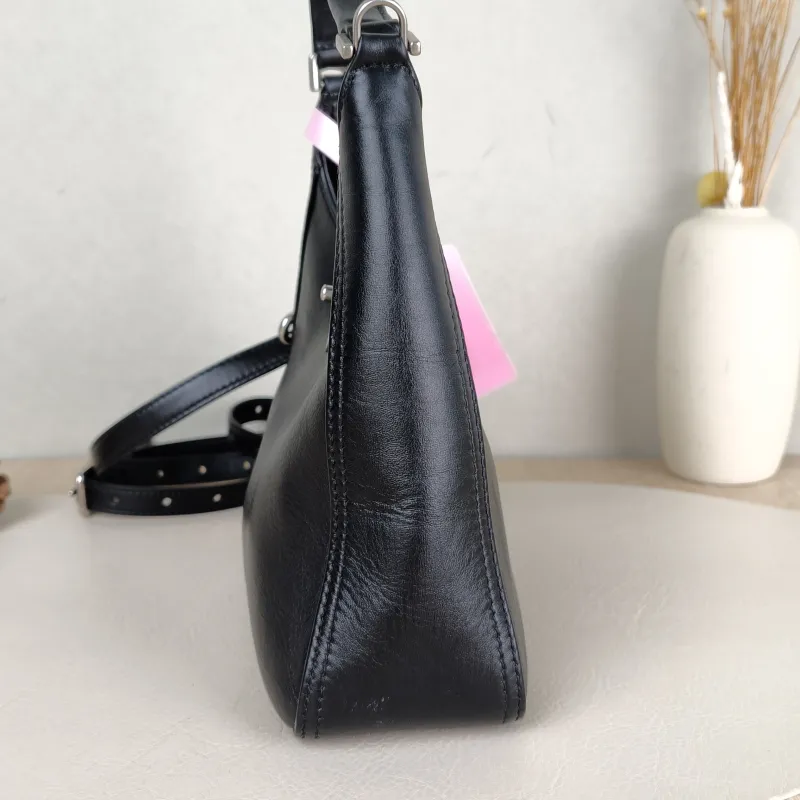 BALENCIAGA Crossbody Bag Crossbody Bag Black Calfskin 20 × 7 × 19 cm — detail view 12 of 12