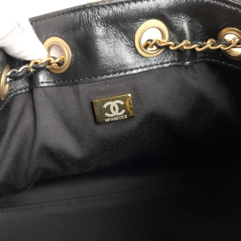Chanel Shoulder Bag 25Bag Black Waxed Leather Calfskin Mini 20 × 12.5 × 22 cm — detail view 12 of 13
