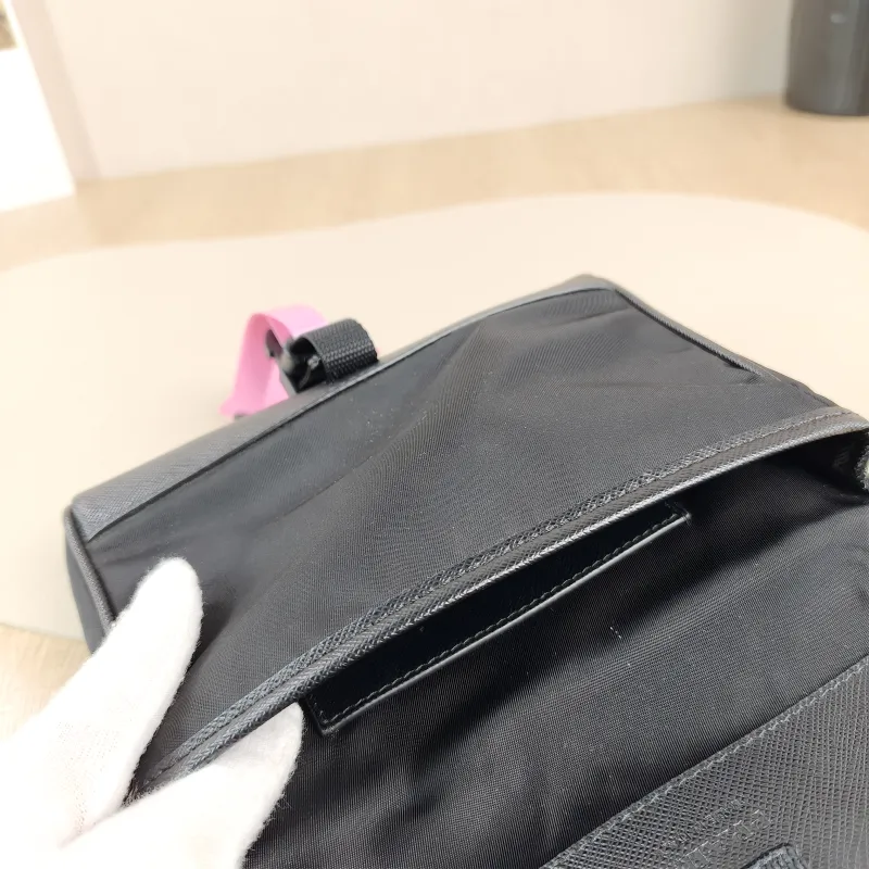 PRADA Crossbody Bag Messenger Bag Crossbody Bag Black Nylon One Size 11 × 3 × 13 cm — detail view 5 of 12
