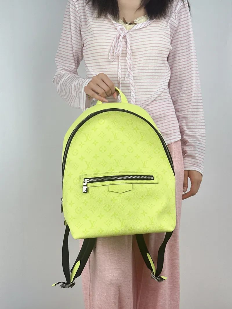 Louis Vuitton Backpack Discovery Slim Backpack Green PVC · Calfskin One Size28 × 13 × 38 cm — on-model view 2 of 3