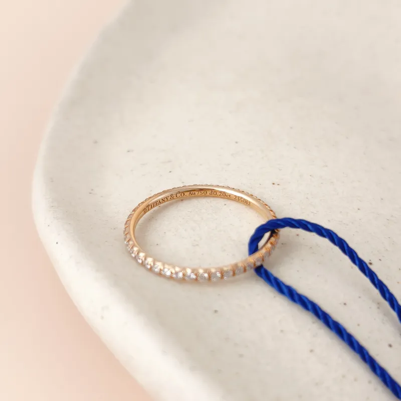 Tiffany&Co. Ring Soleste Collection Pavé Diamond Ring Rose Gold Diamond18KR ose Gold One Size 50 — cover view 6 of 8