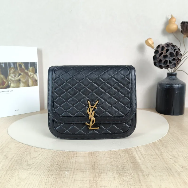 SAINT LAURENT Crossbody Bag Solferino Shoulder Bag Black Lambskin One Size22 × 4 × 19 cm