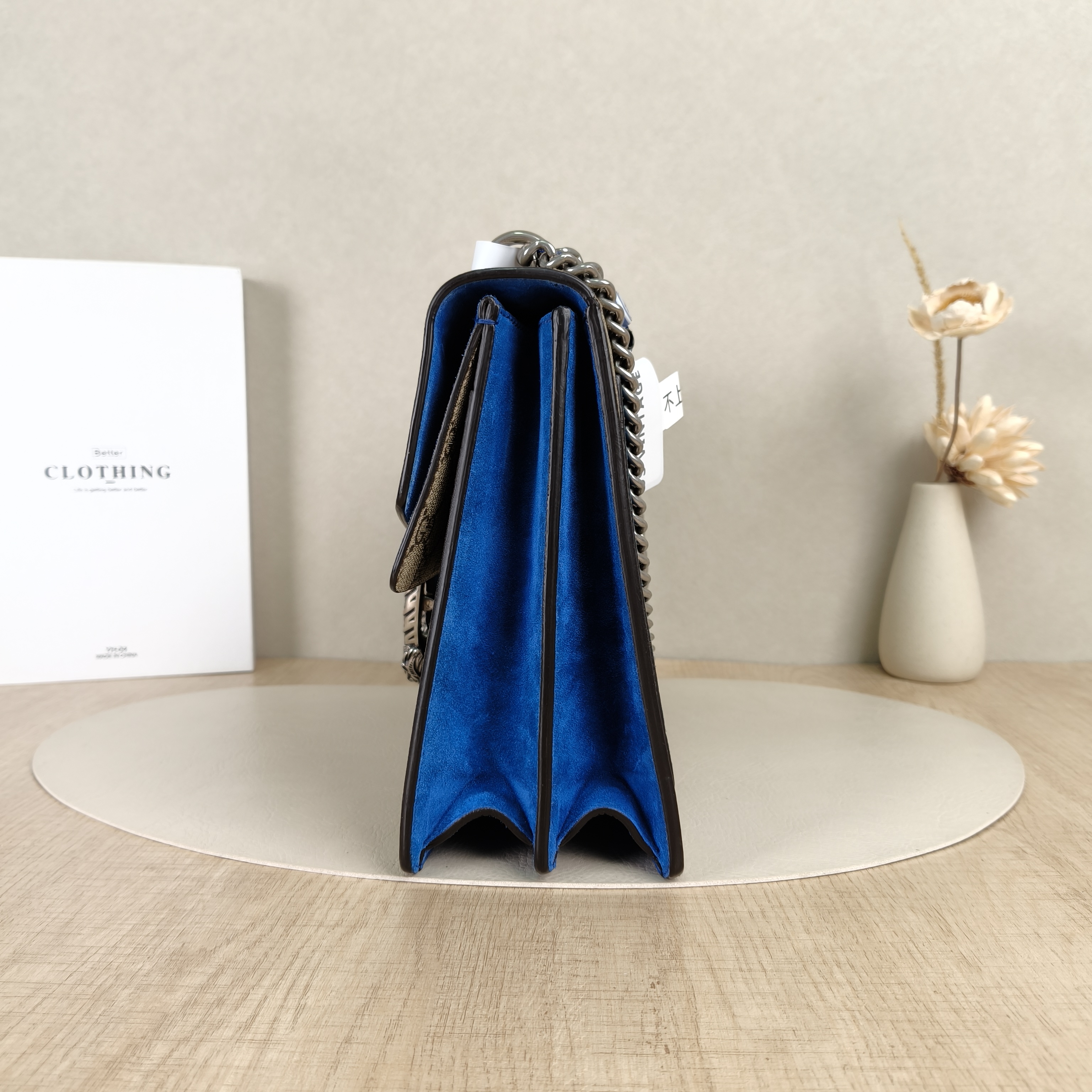 GUCCI Shoulder Bag Dionysus Blue PVC Suede Medium28 × 9 × 17 cm — cover view 3 of 8