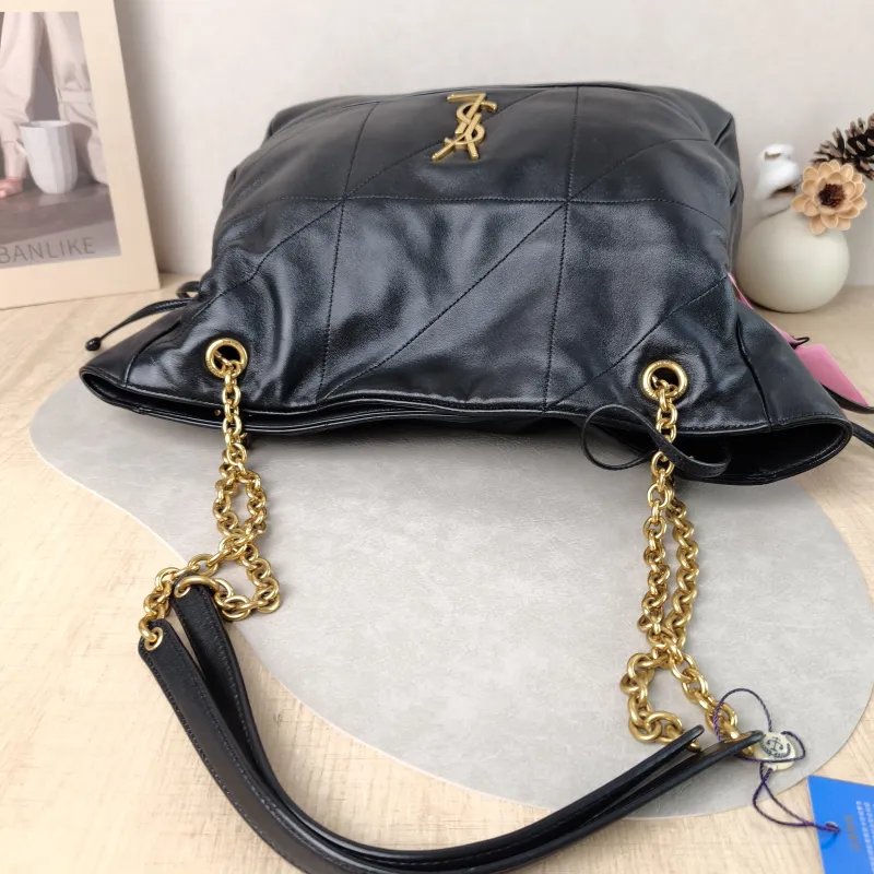 SAINT LAURENT Crossbody Bag JAMIE SHOPPING Shopping Tote Black SL ambskin Medium 35 × 10 × 35 cm — detail view 2 of 10