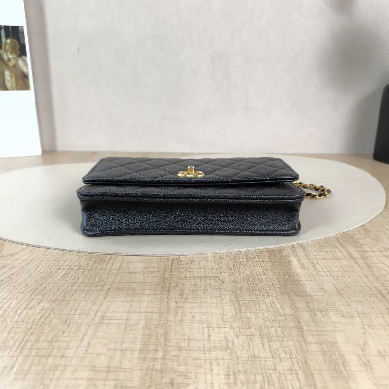 Chanel Crossbody Bag CF WOC Crossbody Bag Black Grained Calfskinmini19.2 × 3.5 × 12.3 cm — cover view 2 of 6