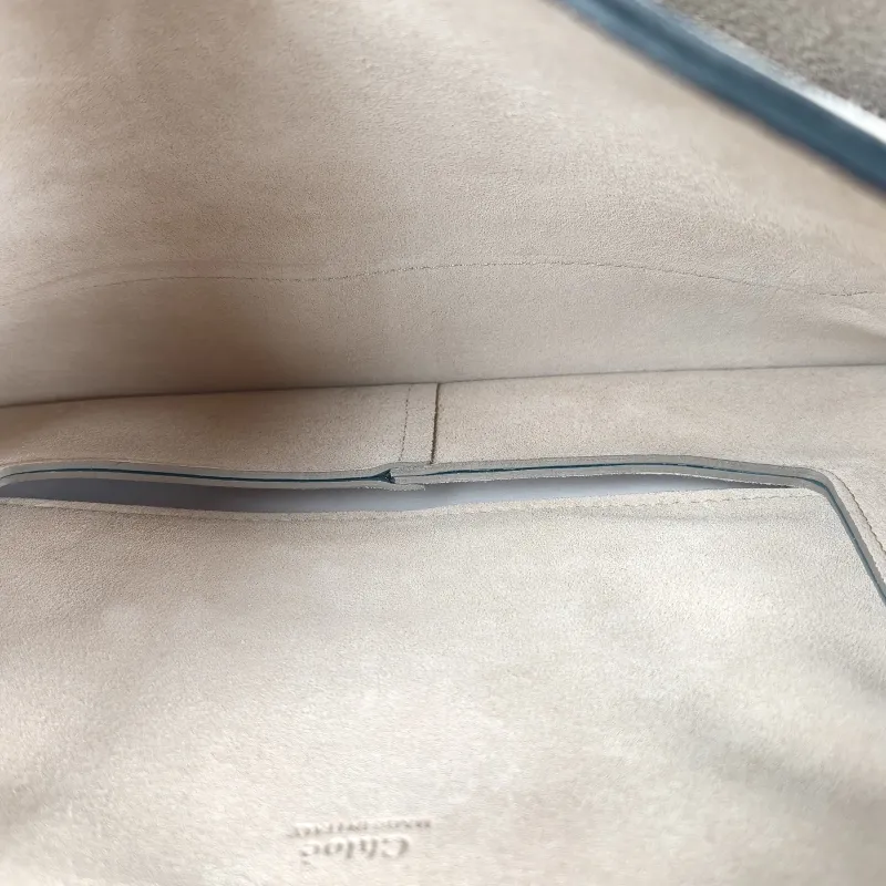 Chloé Shoulder Bag faye Crossbody Bag Grey Suede One Size 32 × 2 × 21.5 cm — detail view 9 of 12