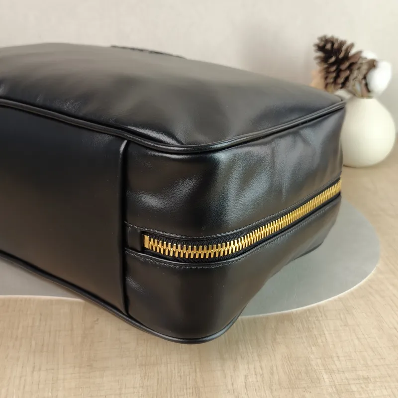 Miumiu Top Handle Bag Beau Black Calfskin Large 34 × 10 × 23 cm — detail view 6 of 8