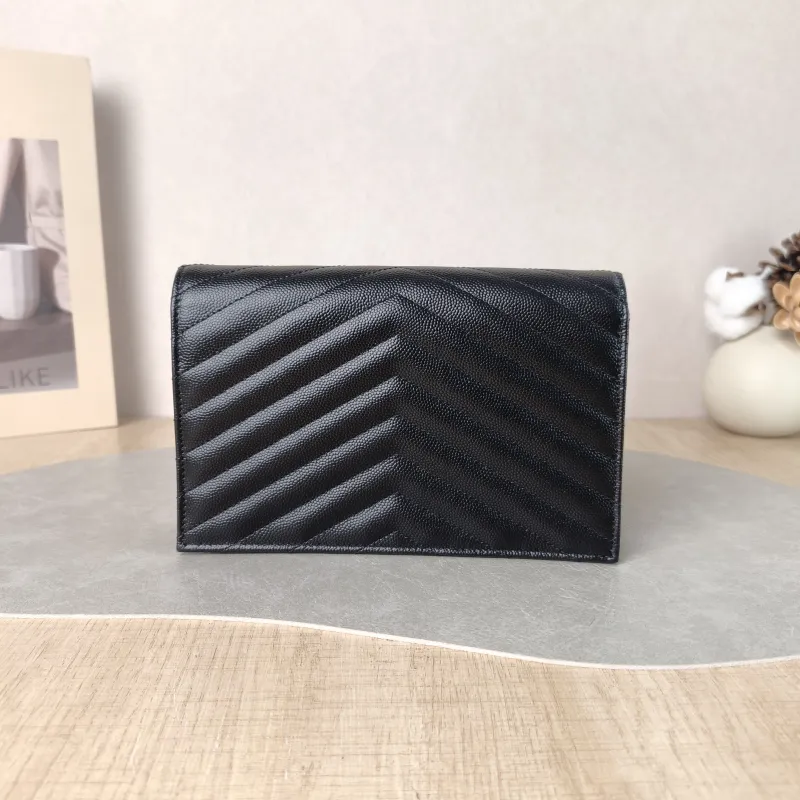 SAINT LAURENT Crossbody Bag CASSANDRE ENVELOPE Black Calfskin One Size 19 × 3.5 × 12.5 cm — cover view 2 of 5