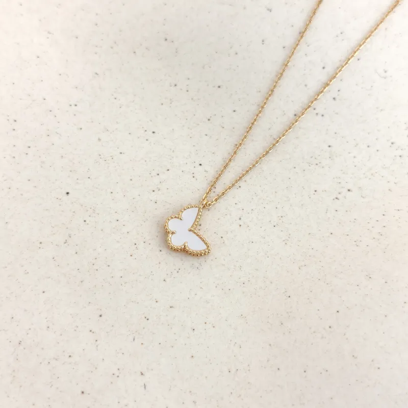 Van Cleef & Arpels Necklace Fauna Collection Butterflies Collection Pearl · White Mother-of-Pearl 18KY ellow Gold Sweet Mini 40cm — cover view 4 of 8