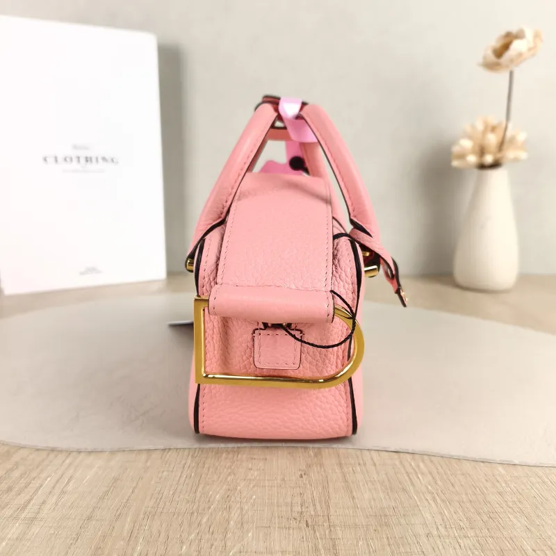 DELVAUX Top Handle Bag Cool Box Box Shoulder Bag Pink Calfskin nano 16.5 × 7.5 × 10.5 cm — detail view 9 of 10