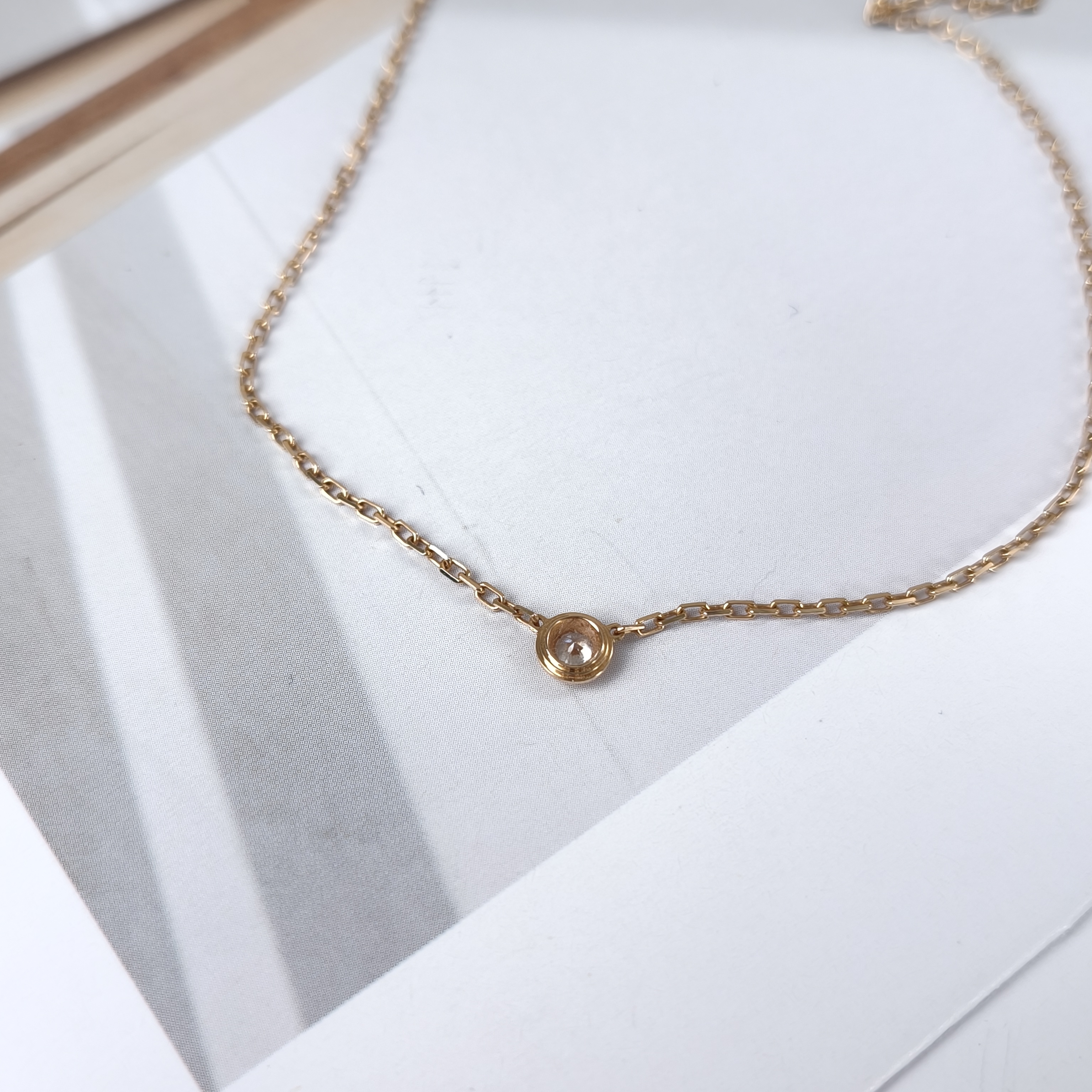 CARTIER Necklace d'Amour Necklace Rose Gold 18KR ose Gold Small0.45*38-41 0.09ct — cover view 11 of 13