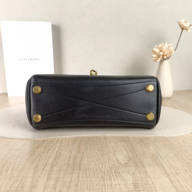 BALENCIAGA Crossbody Bag Bel air Black Calfskin Mini 23.5 × 8 × 17 cm — cover view 4 of 5
