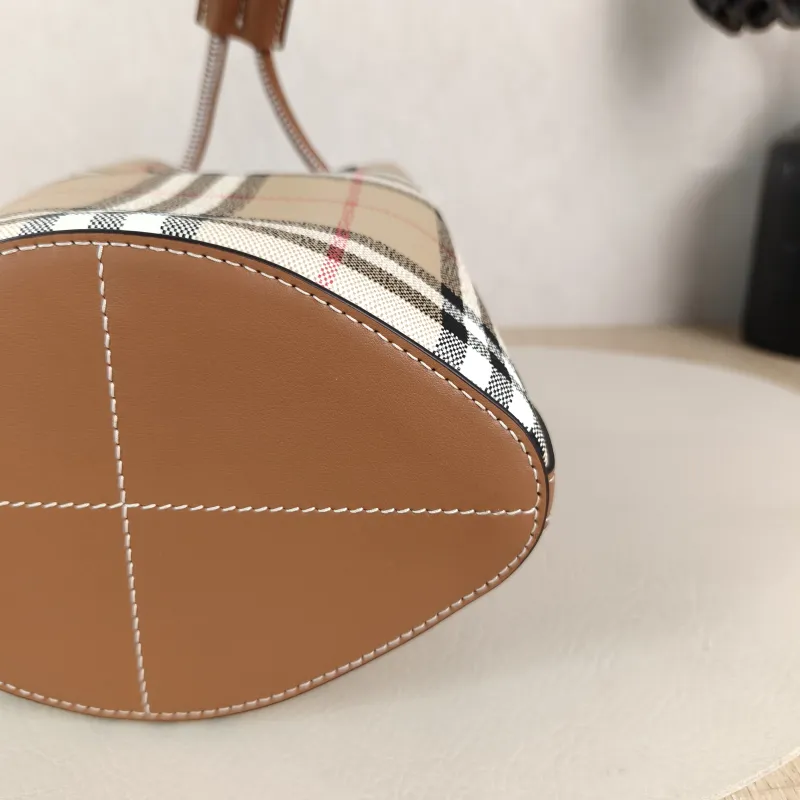 BURBERRY Crossbody Bag Bucket Bag Monogram PVC One Size 17 × 11 × 18 cm — detail view 10 of 11