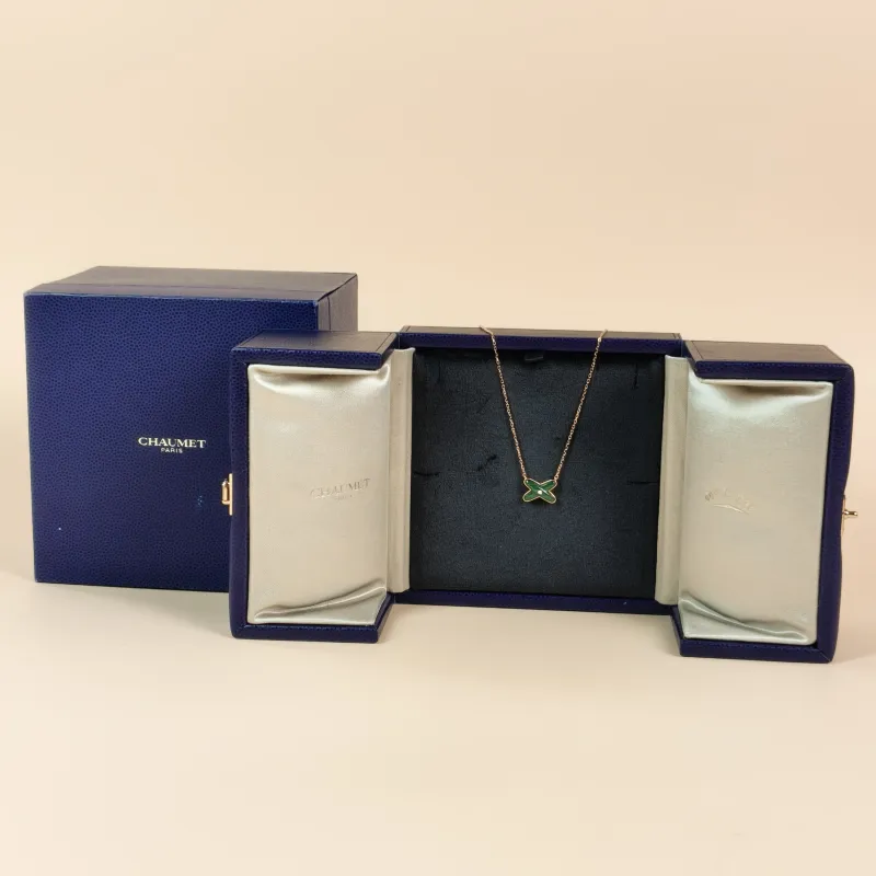 CHAUMET Necklace Jeux de Liens · Collection · Necklace Malachite Diamond18KR ose Gold One Size 41cm — cover view 4 of 11