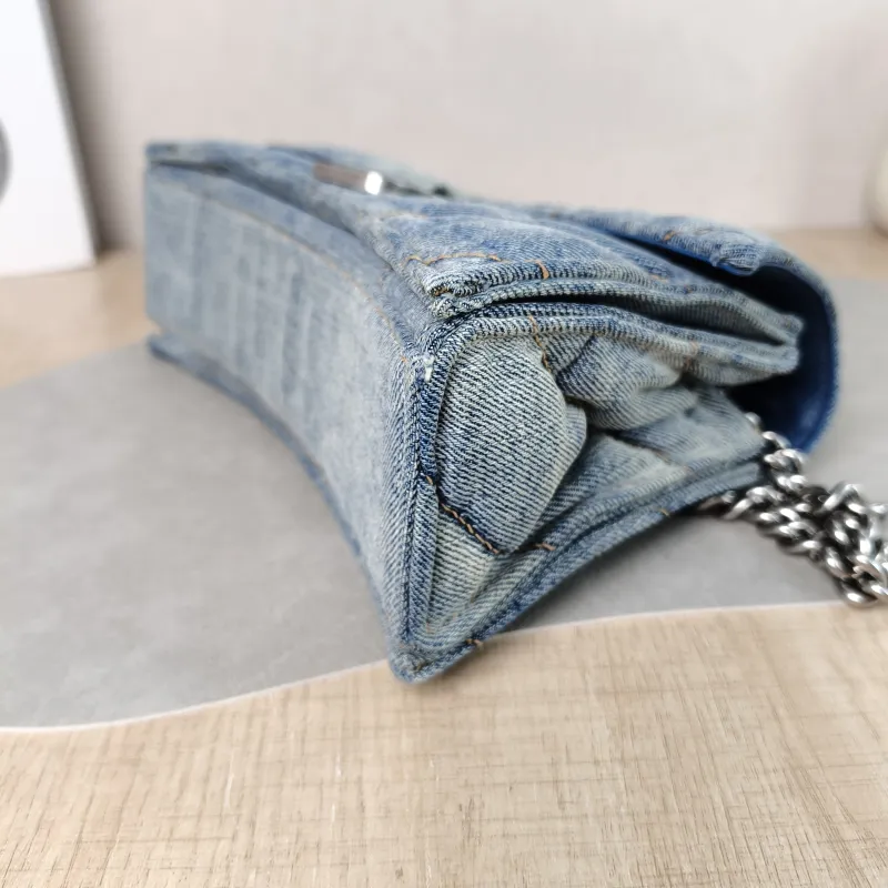 BALENCIAGA Shoulder Bag CRUSH Chain Bag Blue Small 25 × 8 × 15 cm — detail view 7 of 12