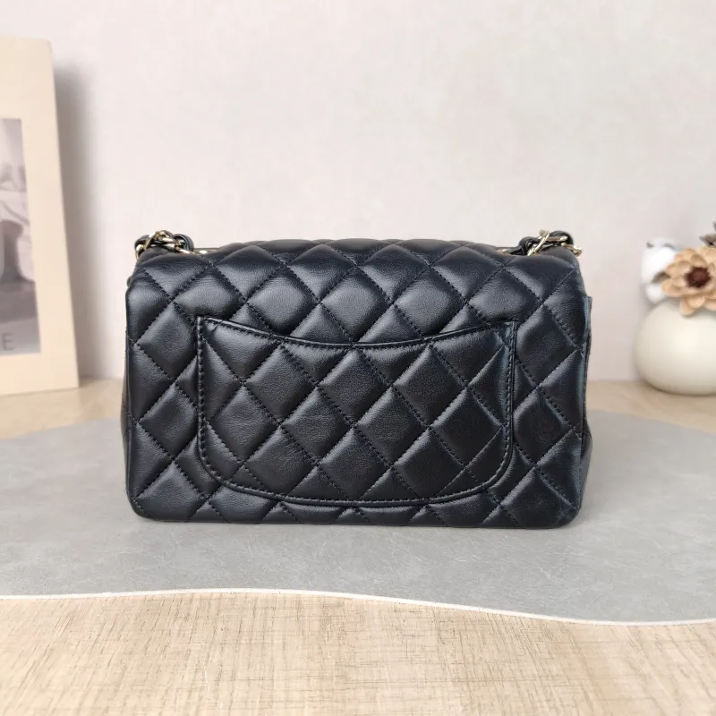Chanel Crossbody Bag Classic Flap Large Mini CF Mini Black SL ambskin mini 20 × 6 × 12 cm — cover view 6 of 6