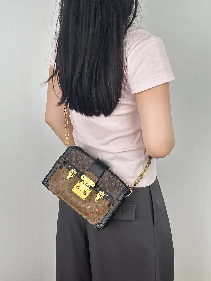 Louis Vuitton Crossbody Bag Trunk Clutch Box Monogram PV Cmini20 × 5.5 × 12 cm — on-model view 1 of 2