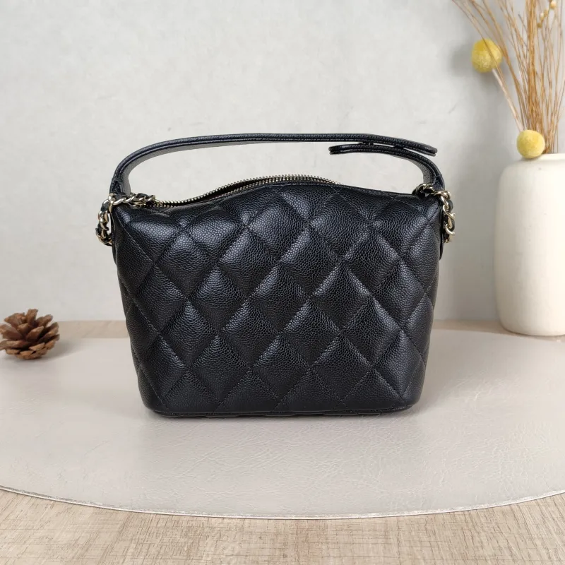 Chanel Crossbody Bag Crossbody Bag Black Grained Calfskin One Size 15.5 × 6 × 12 cm — cover view 4 of 5