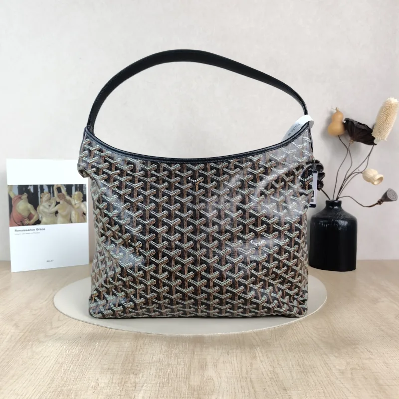 GOYARD Shoulder Bag Boheme Hobo​ Black ine Canvas Small 43 × 14 × 27 cm — cover view 3 of 5