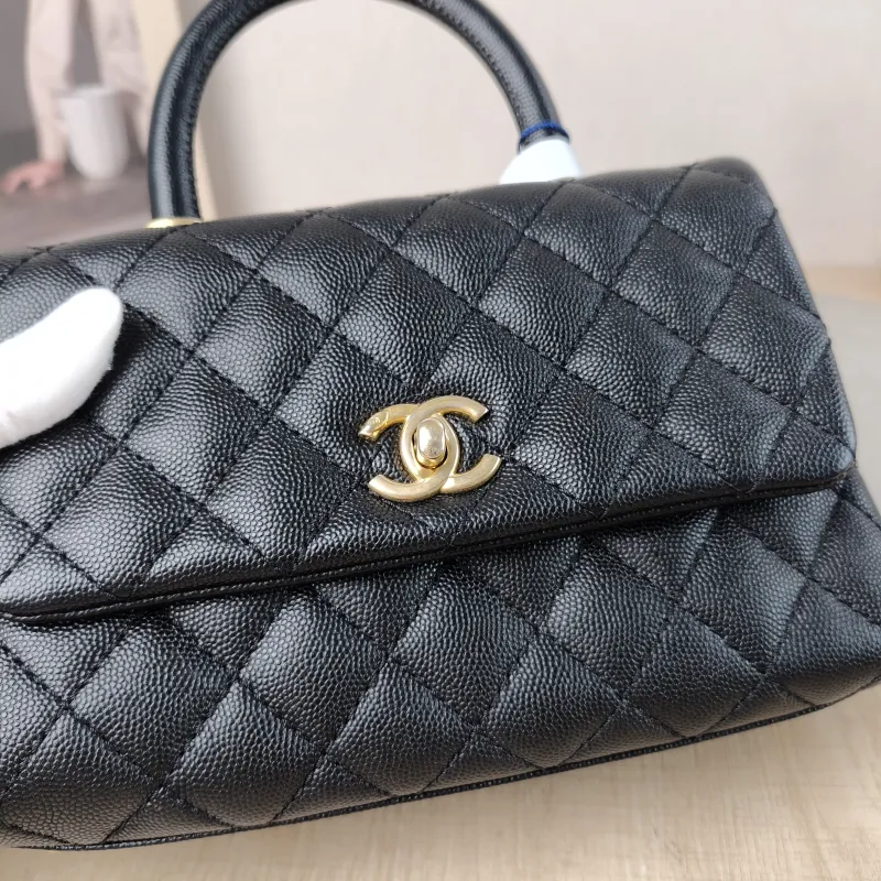 Chanel Top Handle Bag Coco Handle​ Black Grained Calfskin Small 24 × 10 × 14 cm 25 — detail view 14 of 14
