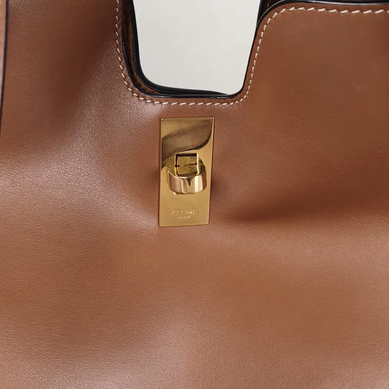 CELINE Shoulder Bag Cabas 16 Tote Bag Caramel Calfskin Large37 × 14 × 26 cm — detail view 6 of 10