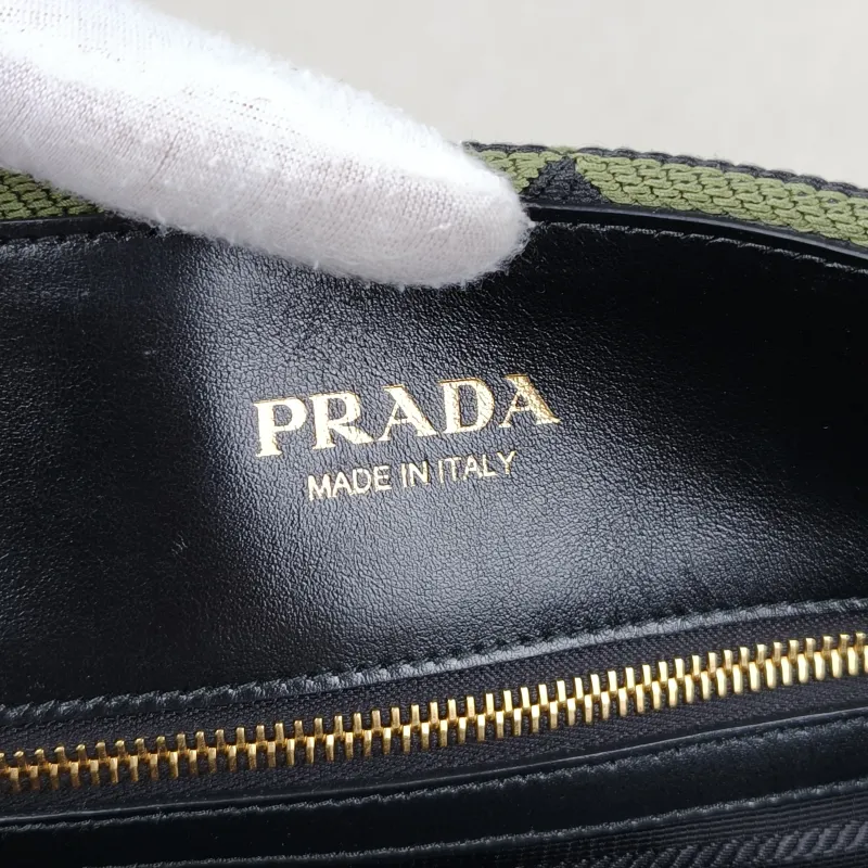 PRADA Top Handle Bag Tote Bag Green Black One Size 37 × 12 × 37 cm — detail view 7 of 10