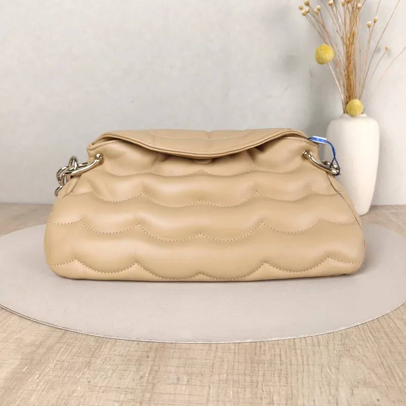 Chloé Shoulder Bag Shoulder Bag Taupe Calfskin One Size 31 × 17 × 14 cm