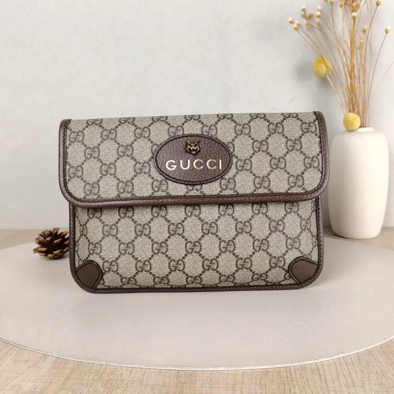 GUCCI Crossbody Bag Neo Vintage Belt Bag Monogram PVC Medium 24 × 4 × 17 cm