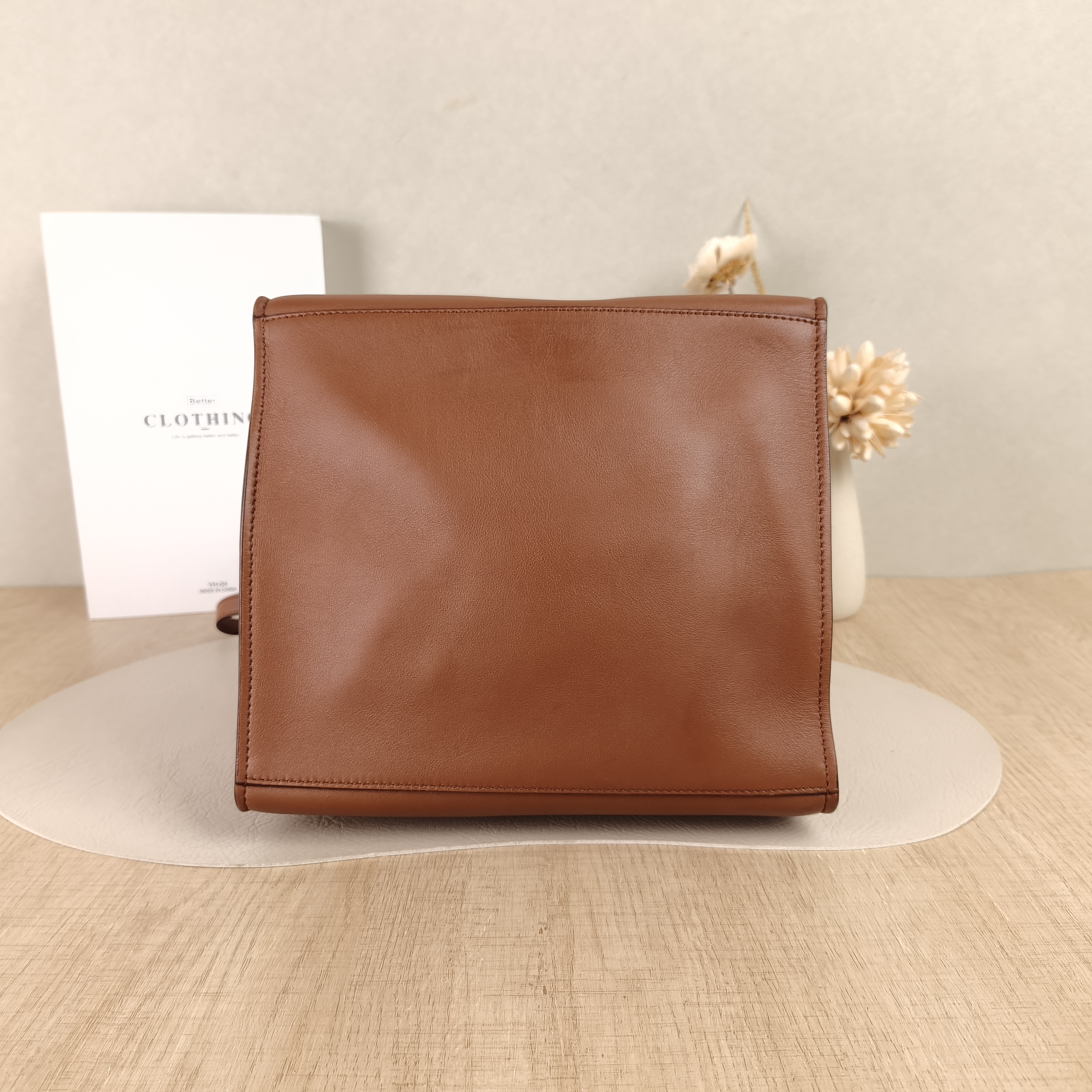 CELINE Top Handle Bag Big Bag Top Handle Bag Brown Calfskin Small23 × 21 × 27 cm — cover view 2 of 5
