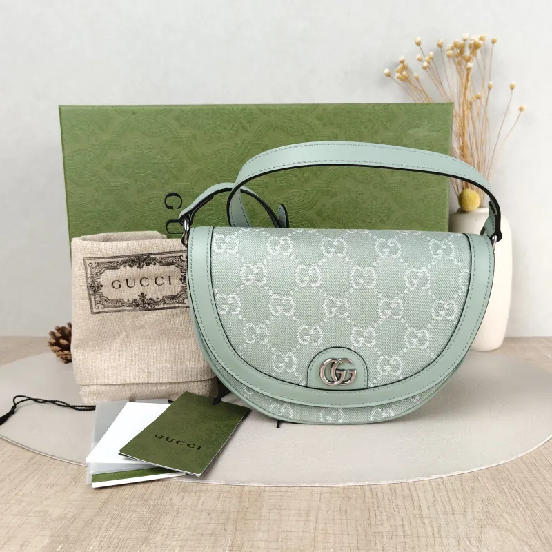 GUCCI Crossbody Bag Ophidia Green Mini 20 × 4 × 13.5 cm — cover view 4 of 6