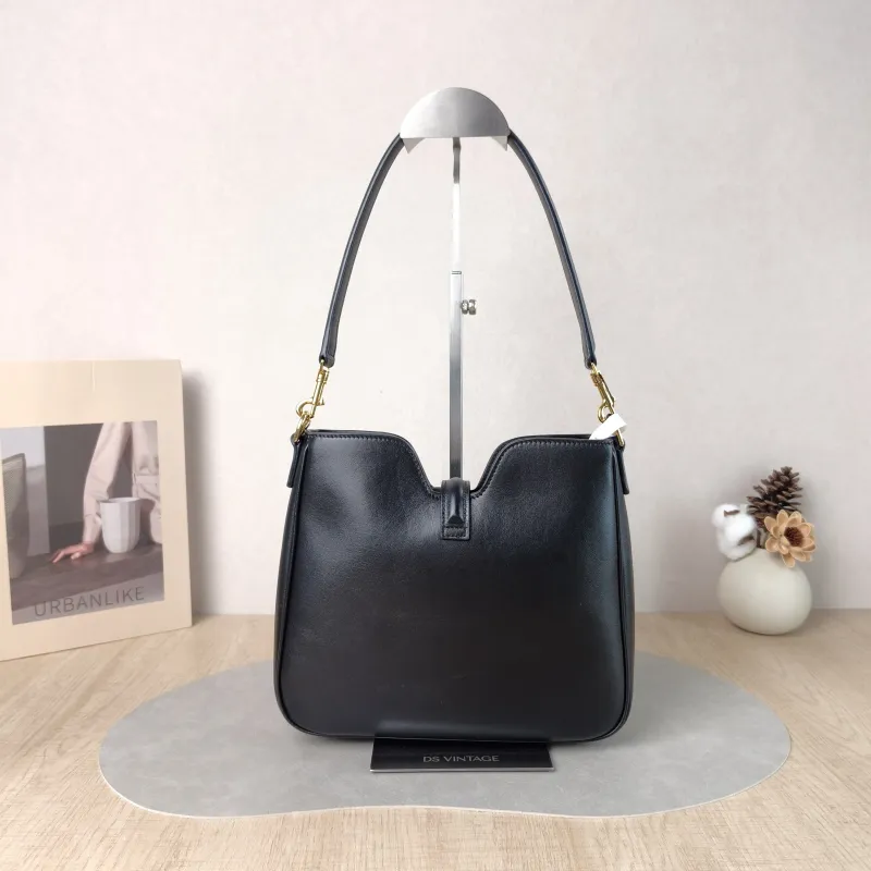 CELINE Shoulder Bag CAMILLE 16 SOFT Shoulder Bag Black Calfskin Small 24.5 × 5 × 21.5 cm — cover view 4 of 5