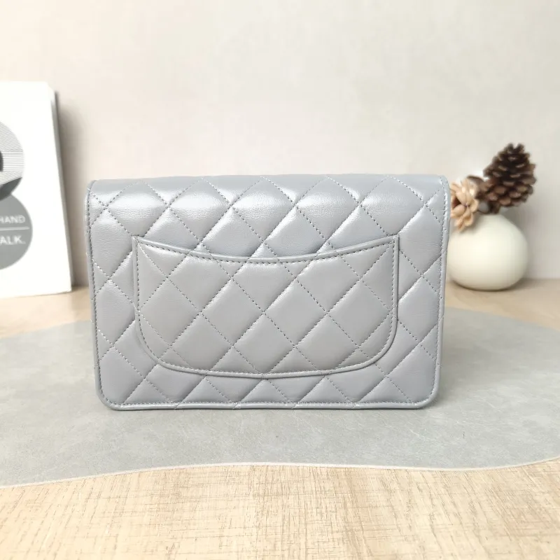 Chanel Crossbody Bag CF WOCWOC Bag Grey Lambskin Mini 19.2 × 3.5 × 12.3 cm — cover view 3 of 5