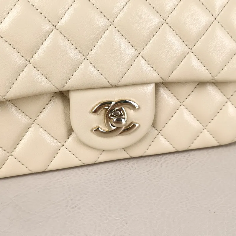 Chanel Crossbody Bag Classic Flap Large Mini CF Mini Beige Lambskin mini 20 × 6 × 12 cm — detail view 13 of 16
