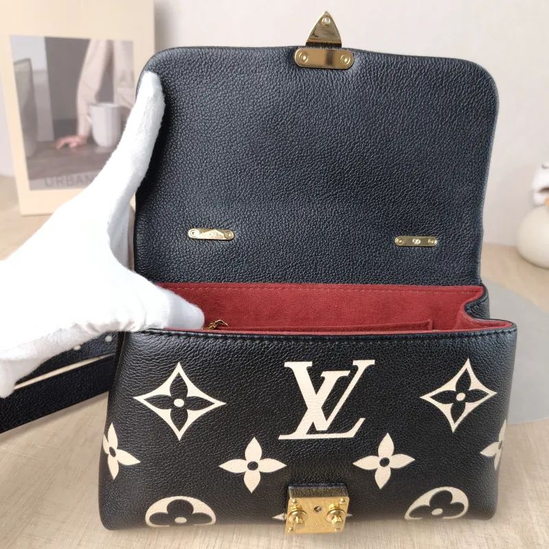 Louis Vuitton Crossbody Bag MADELEINE Black · White Monogram Empreinte Embossed Calfskin BB 24 × 8.5 × 17 cm — detail view 5 of 13
