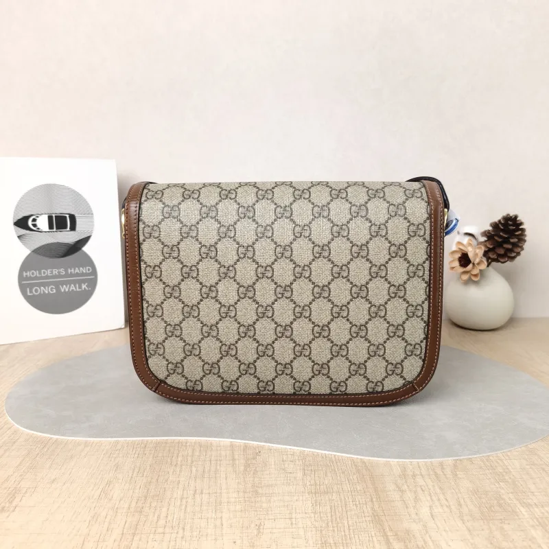 GUCCI Shoulder Bag Horsebit 1955 Horsebit Medium Monogram PVC Medium 25 × 8 × 18 cm — cover view 2 of 5