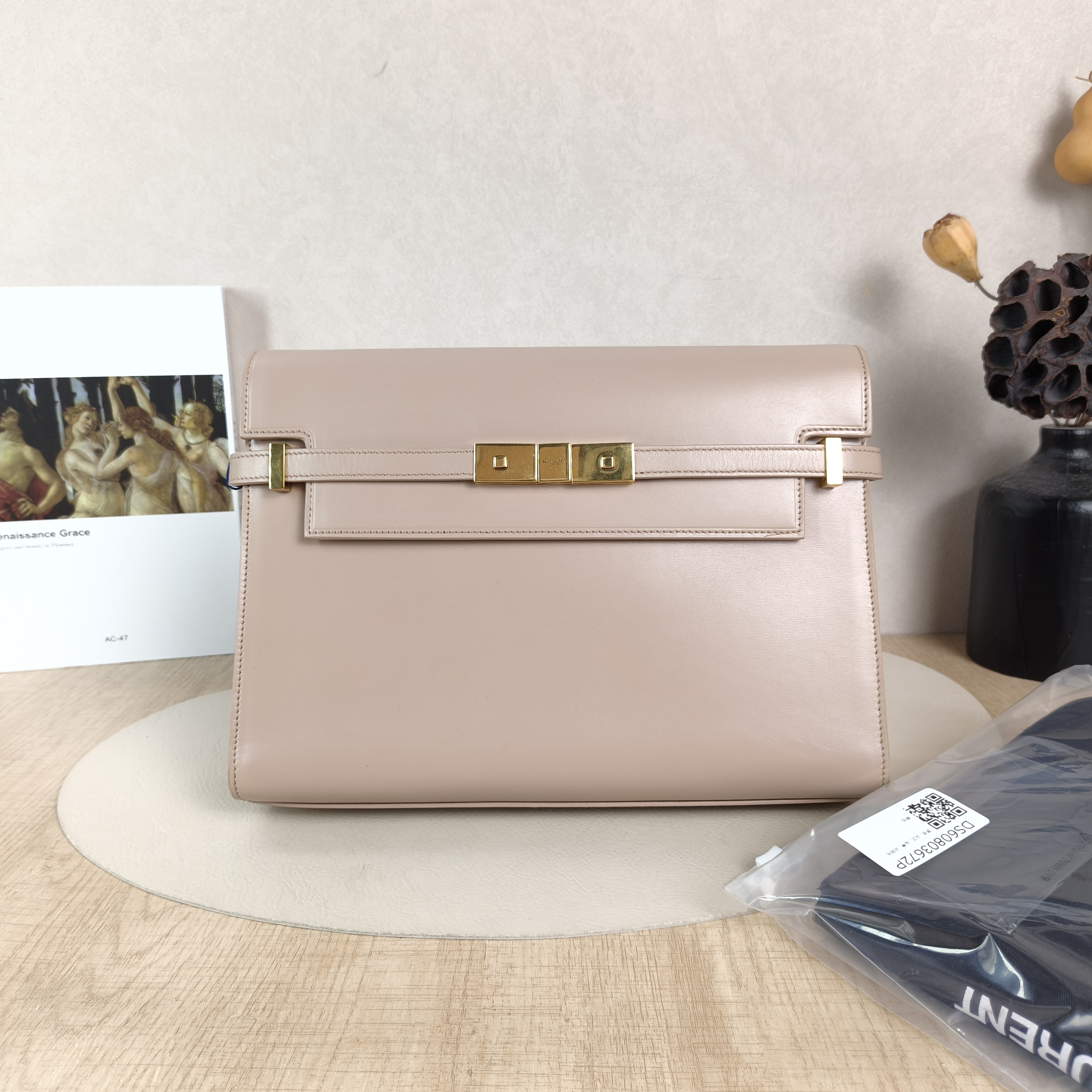 SAINT LAURENT Shoulder Bag MANHATTAN Pink Calfskin Medium29 × 7.5 × 20 cm — cover view 4 of 6