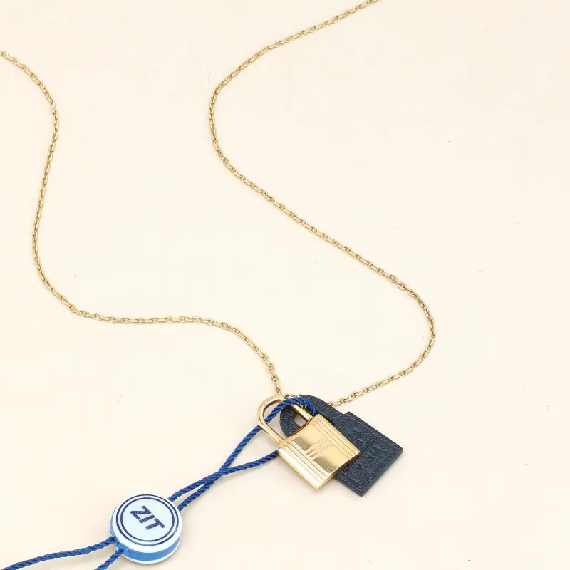 Hermès Necklace O'Kelly Necklace Gold Black One Size48cm — cover view 2 of 10