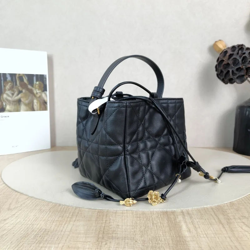 DIOR Shoulder Bag Nolita Black Calfskin One Size 14 × 14 × 14 cm — cover view 2 of 5