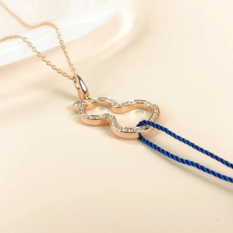 Qeelin Necklace Wulu Collection Necklace Gold18K Diamond Large2.1cm 40cm — cover view 2 of 9